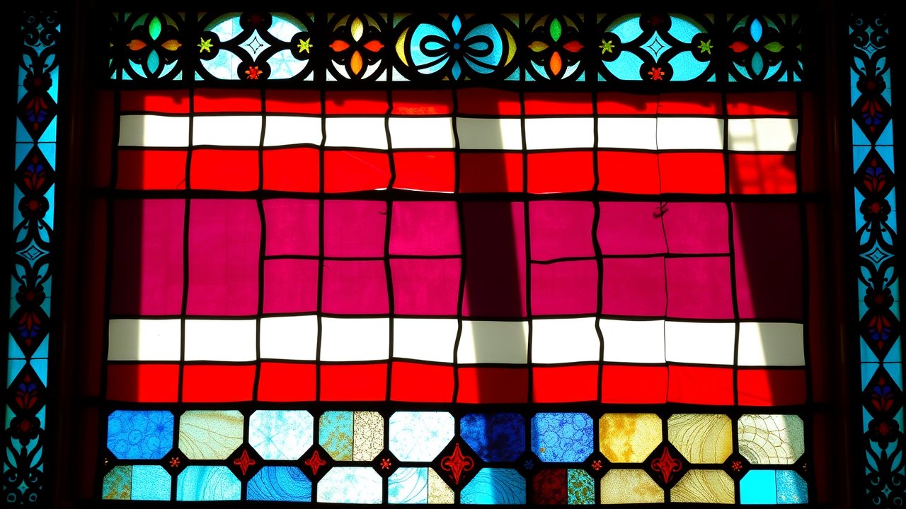 Flag of Thailand 🇹🇠in stained glass style