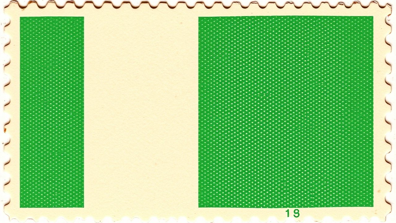 Flag of Ireland 🇮🇪 in vintage postage stamp style