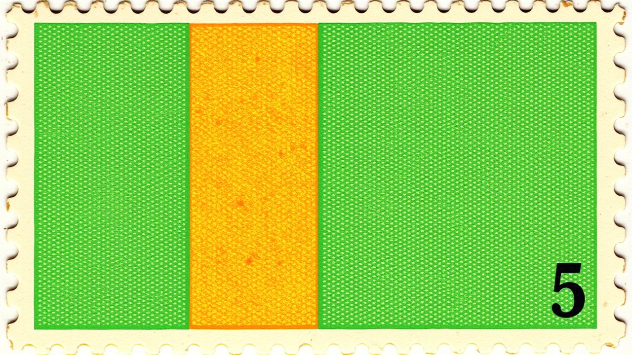 Flag of Mali 🇲🇱 in vintage postage stamp style
