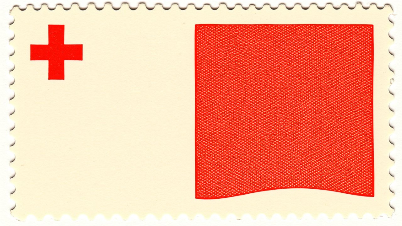 Flag of Malta 🇲🇹 in vintage postage stamp style
