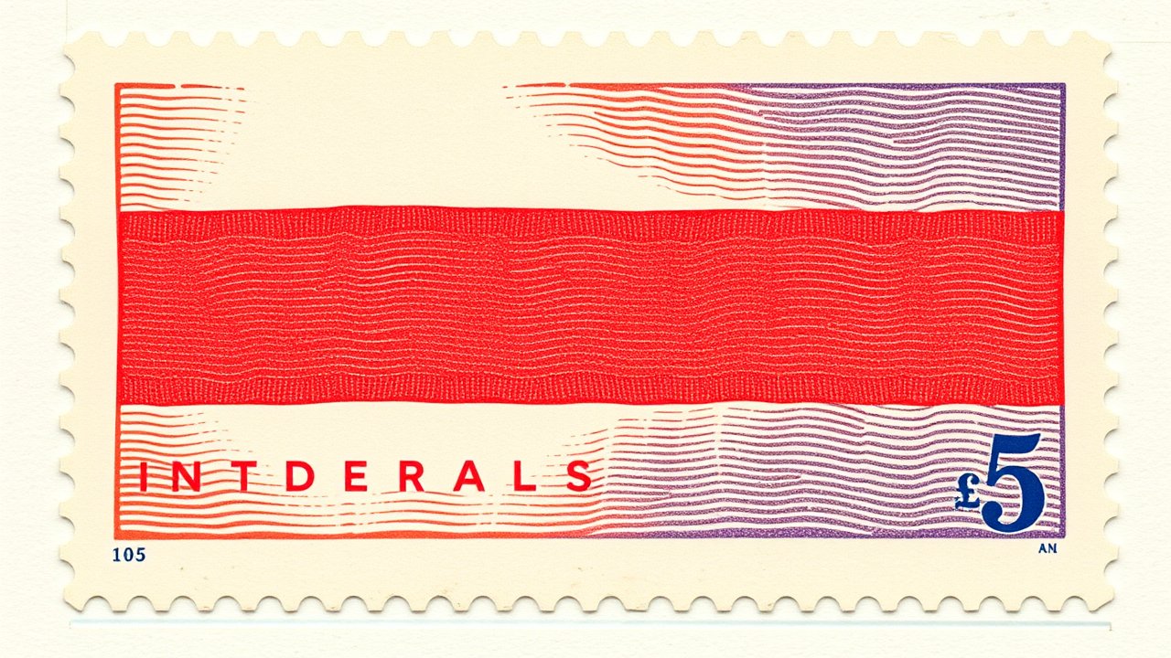 Flag of Netherlands 🇳🇱 in vintage postage stamp style