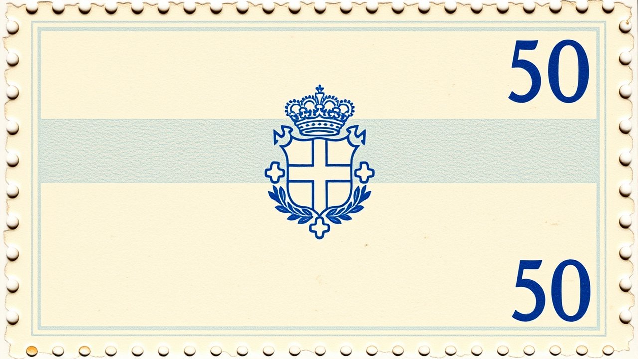 Flag of San Marino 🇸🇲 in vintage postage stamp style