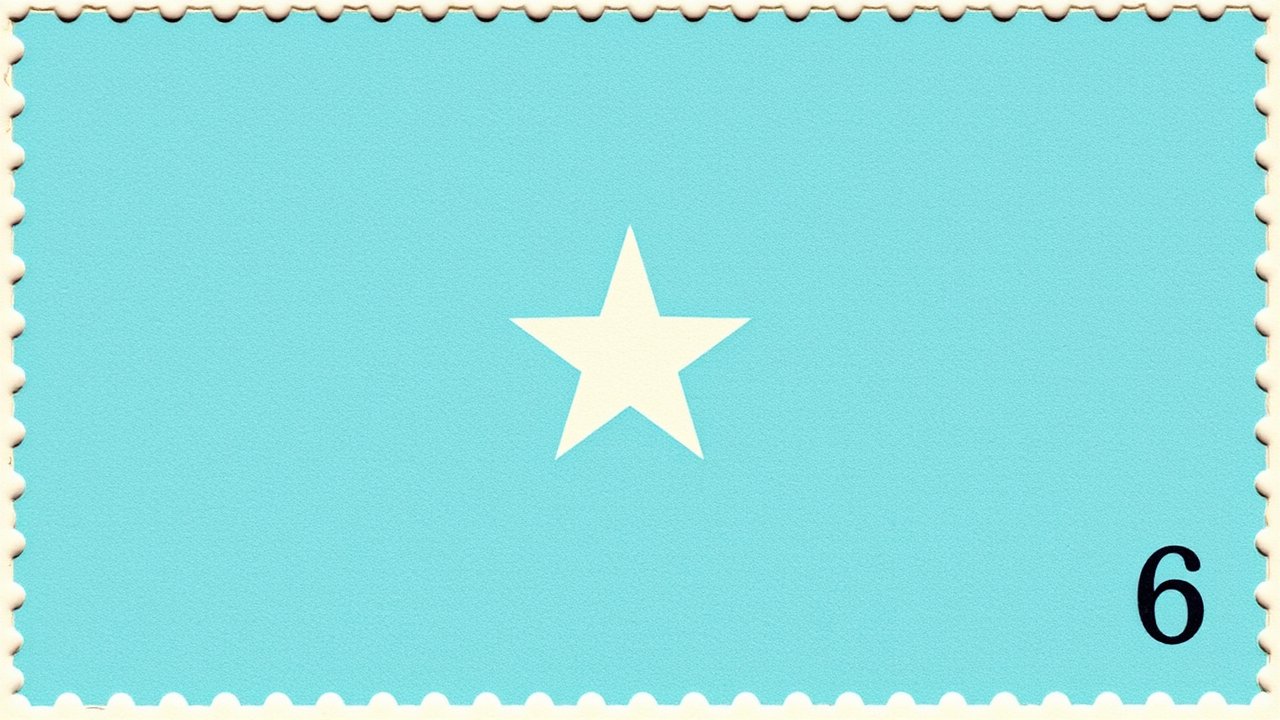Flag of Somalia 🇸🇴 in vintage postage stamp style