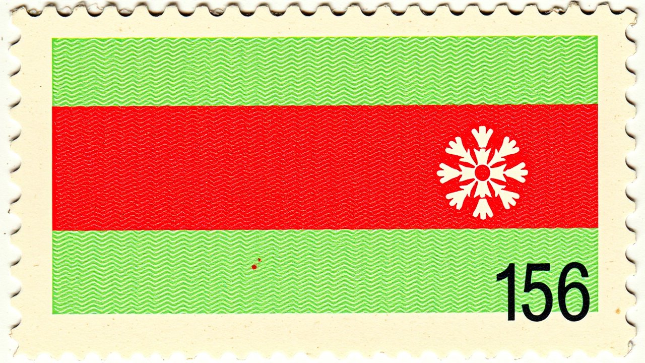 Flag of Belarus 🇧🇾 in vintage postage stamp style