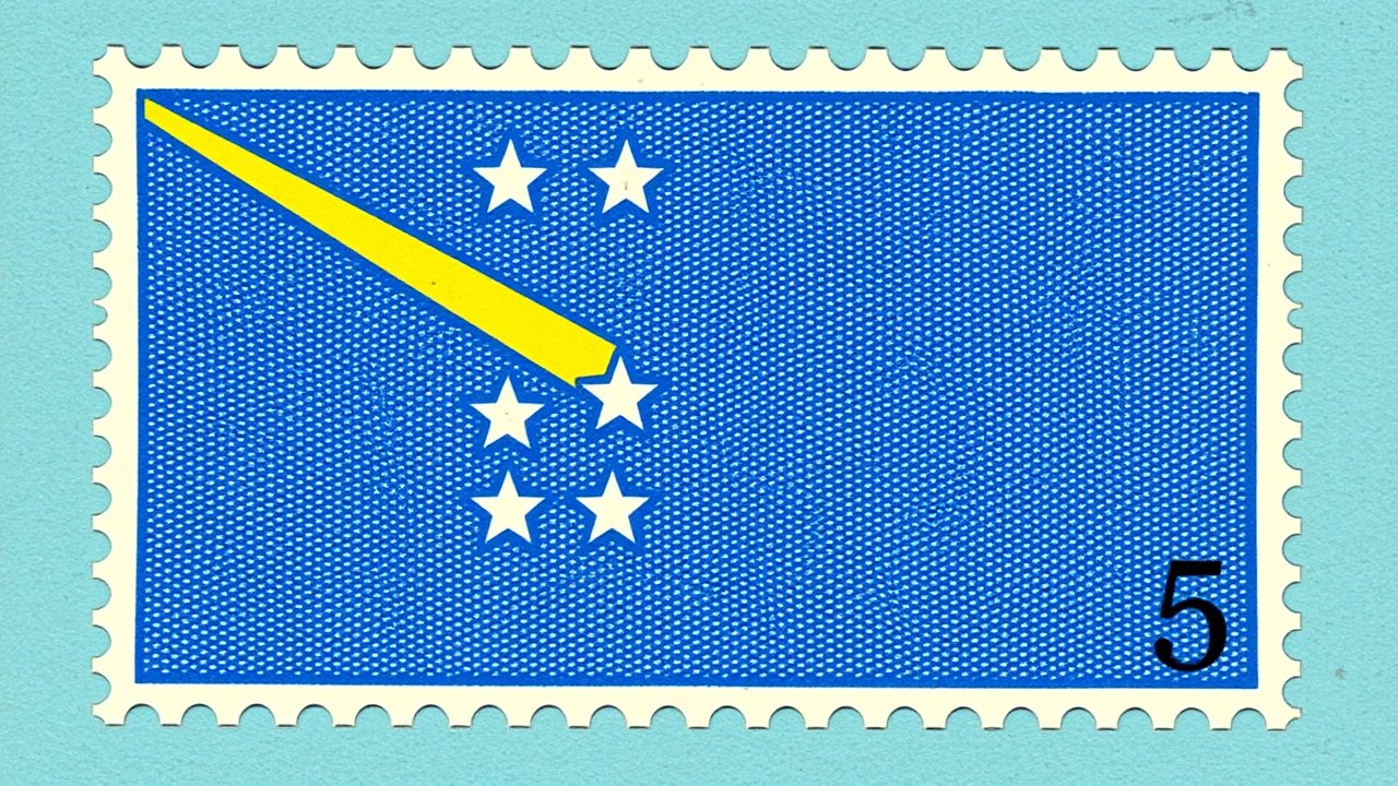 Flag of Bosnia and Herzegovina 🇧🇦 in vintage postage stamp style