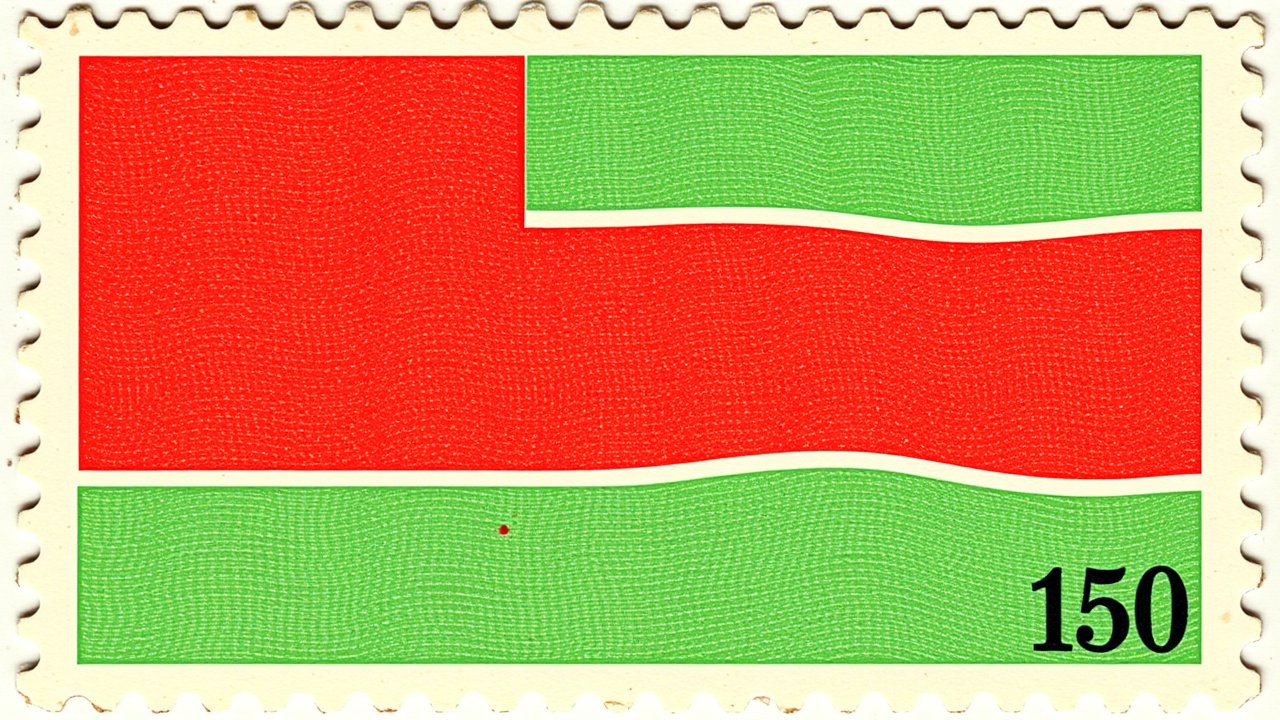 Flag of Gambia 🇬🇲 in vintage postage stamp style