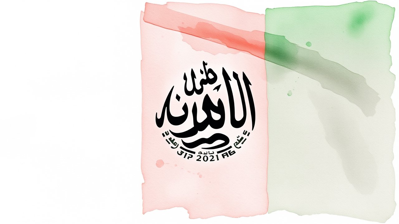 Flag of Afghanistan 🇦🇫 in watercolor style