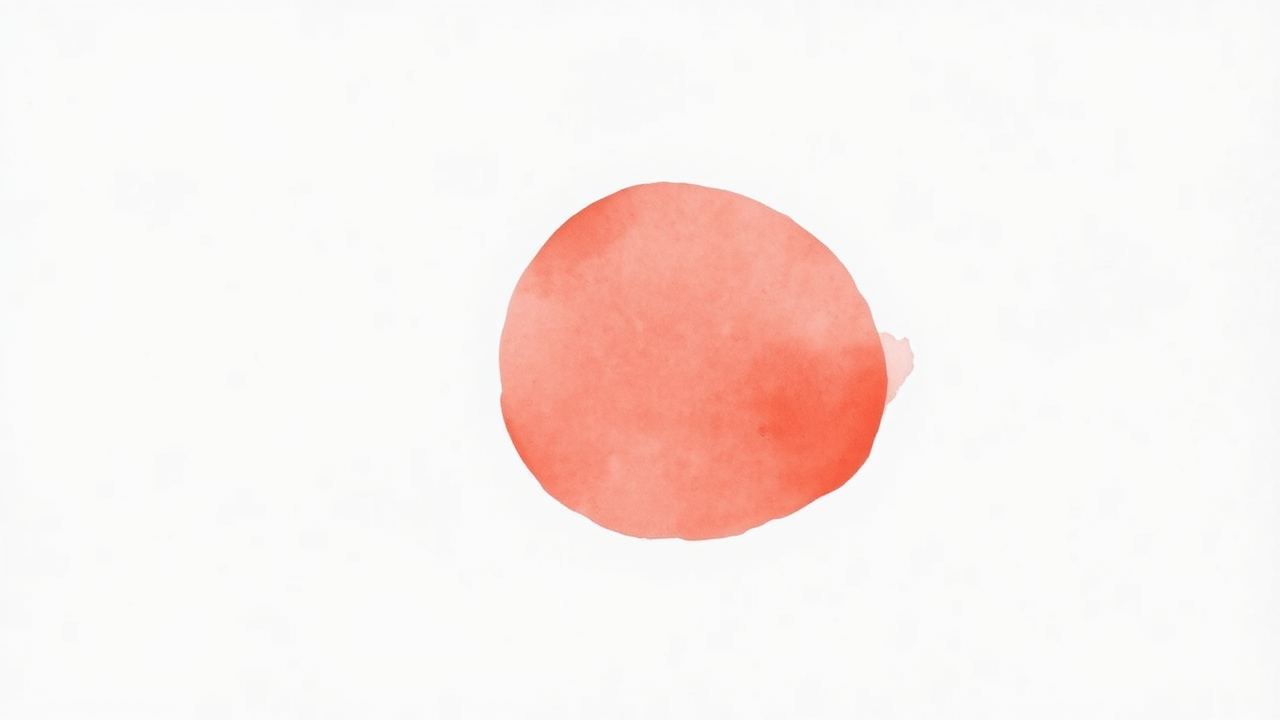 Flag of Japan in watercolor style