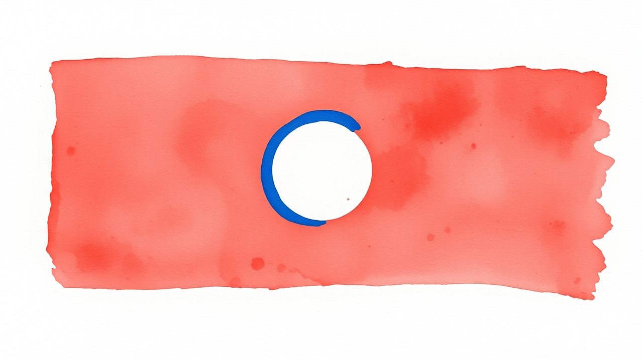 Flag of Laos 🇱🇦 in watercolor style