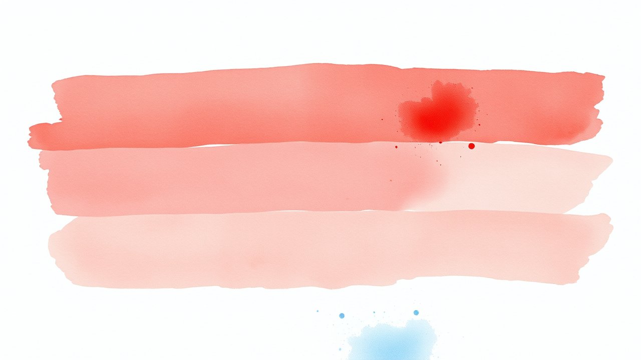 Flag of Luxembourg 🇱🇺 in watercolor style