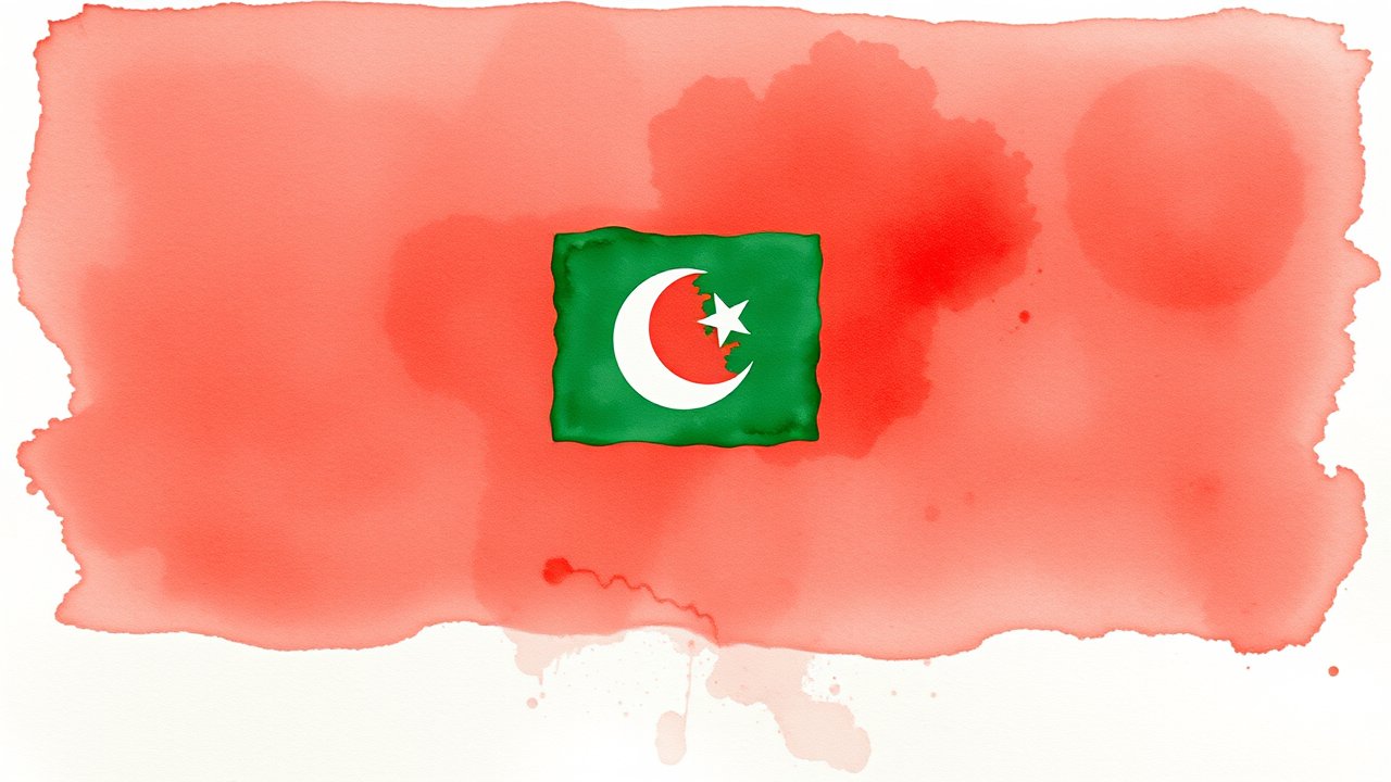 Flag of Maldives 🇲🇻 in watercolor style