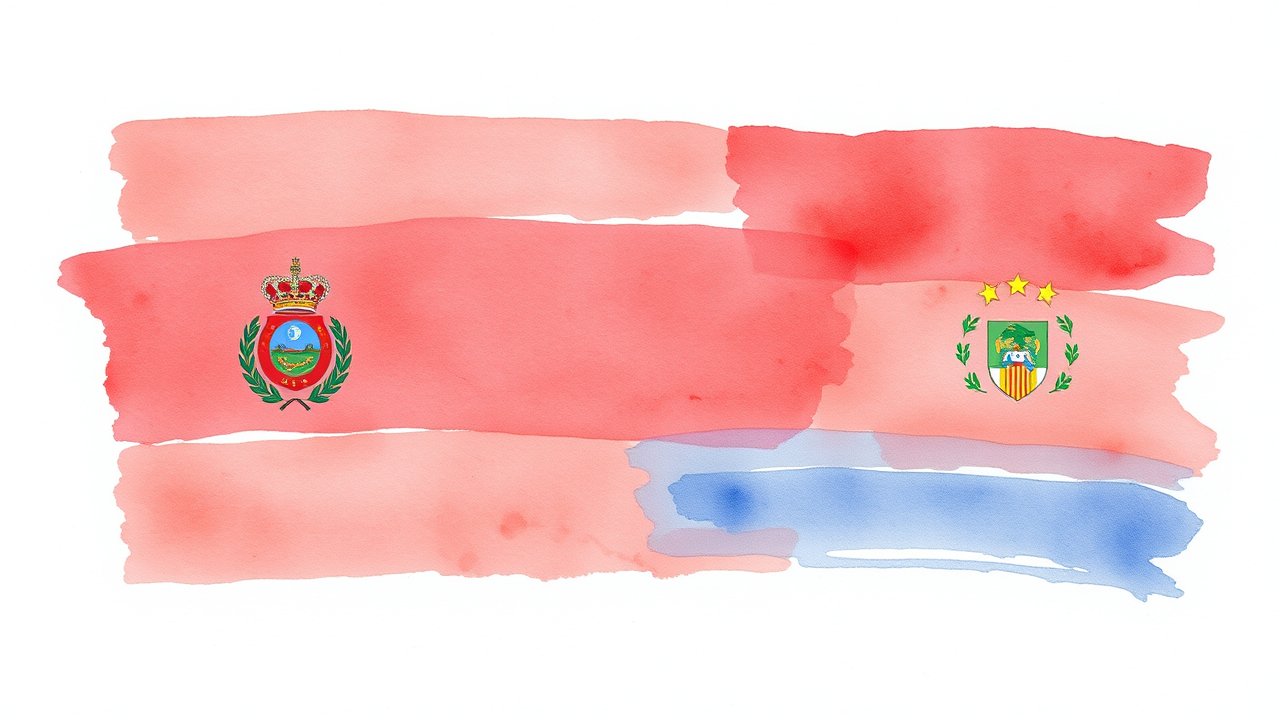 Flag of Paraguay 🇵🇾 in watercolor style