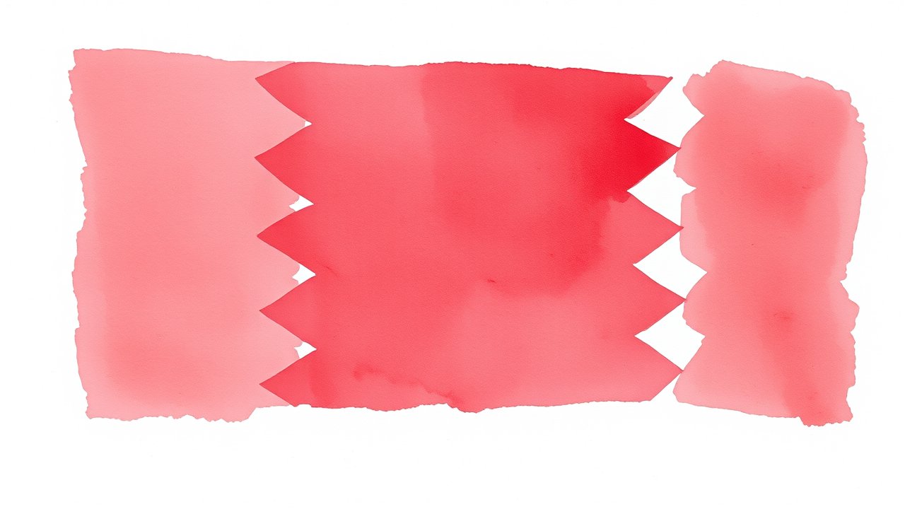 Flag of Qatar 🇶🇦 in watercolor style