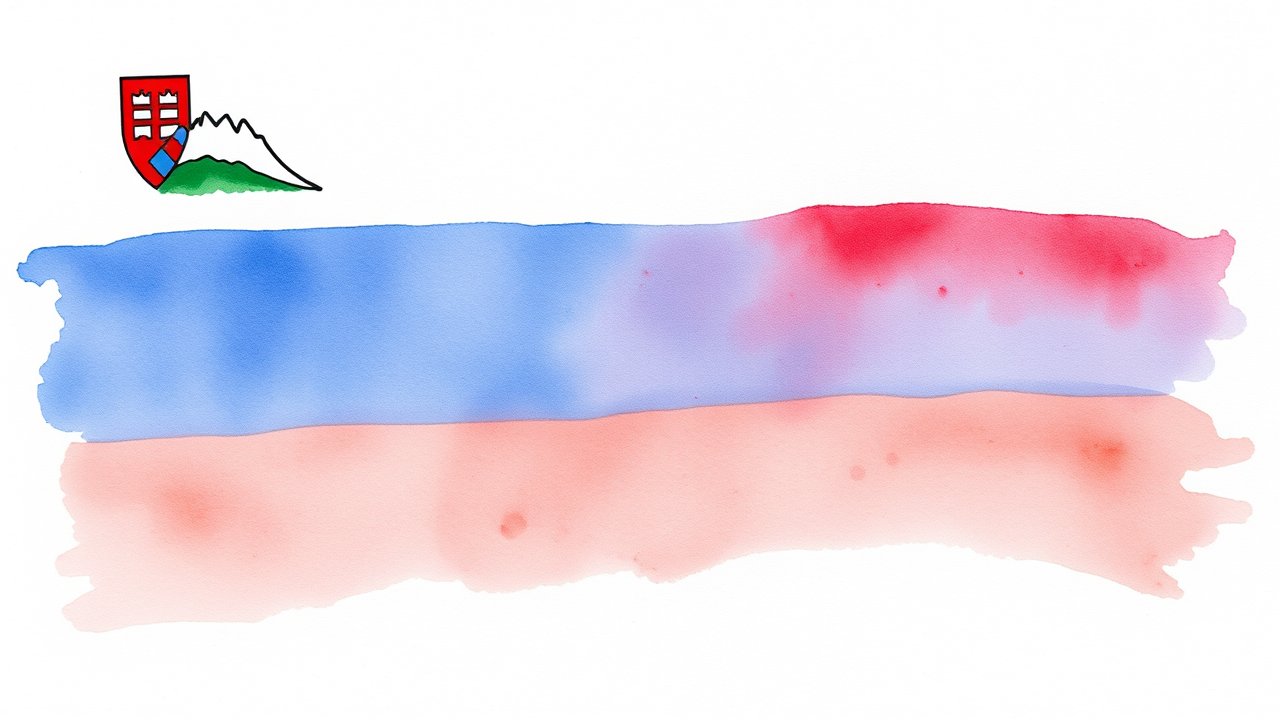 Flag of Slovenia 🇸🇮 in watercolor style