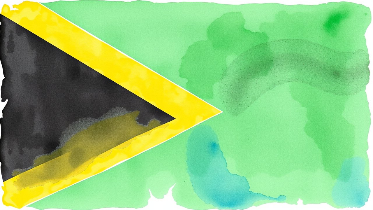 Flag of Tanzania 🇹🇿 in watercolor style
