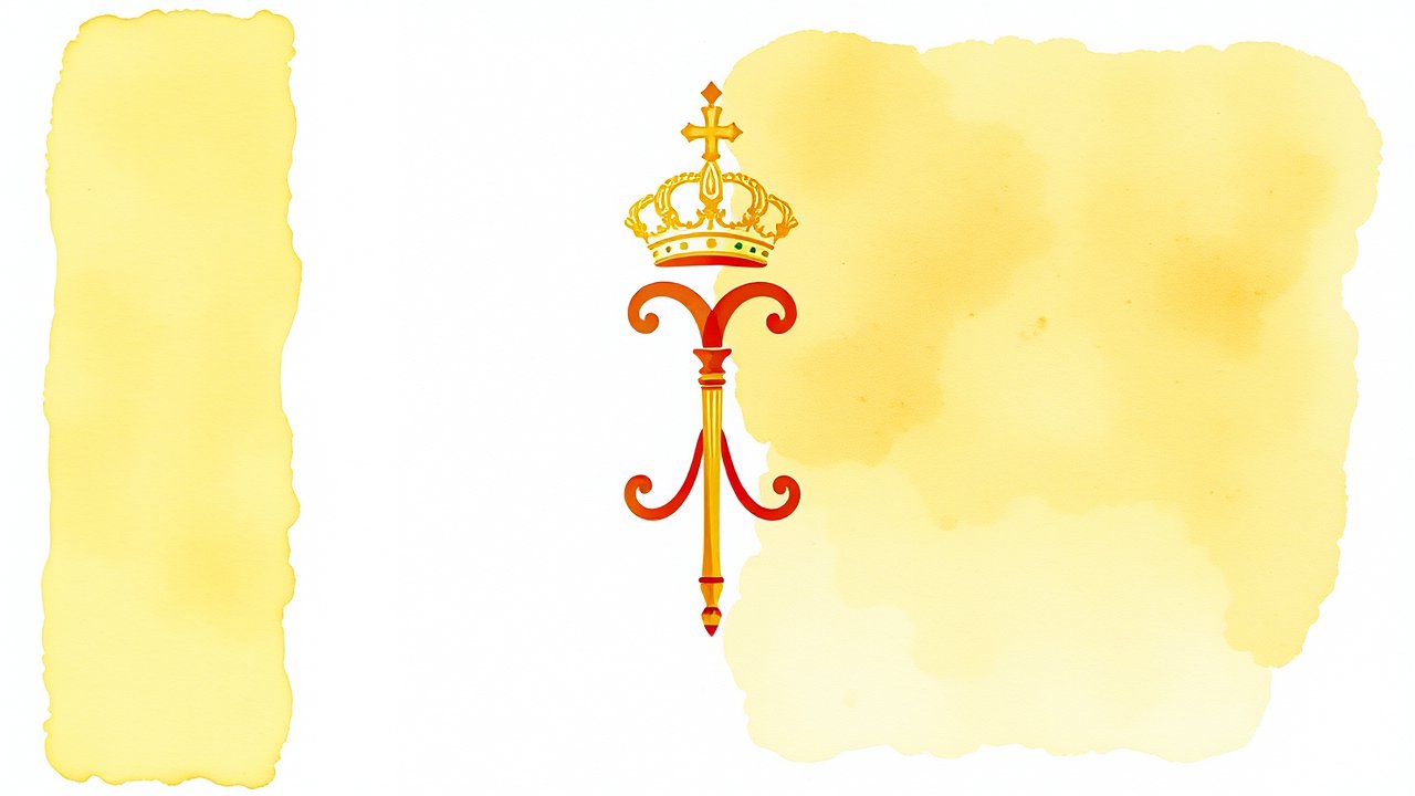 Flag of Vatican City 🇻🇦 in watercolor style