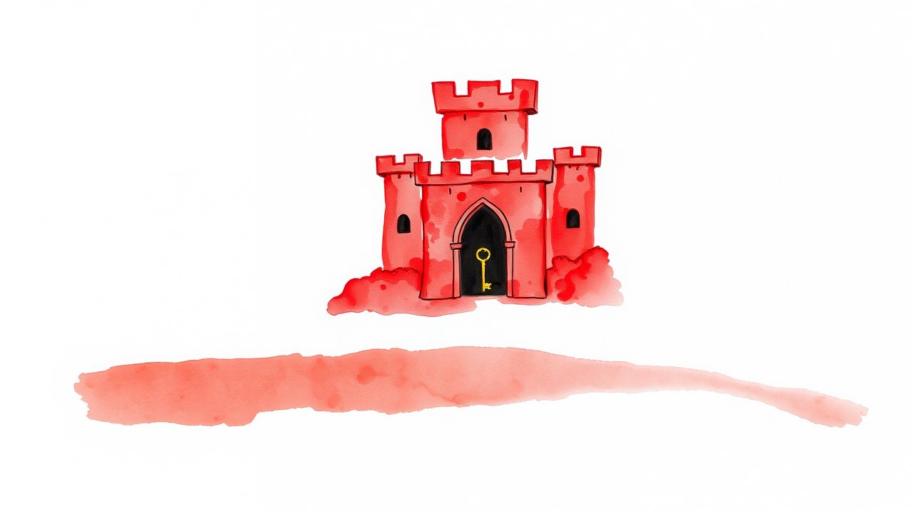 Flag of Gibraltar 🇬🇮 in watercolor style