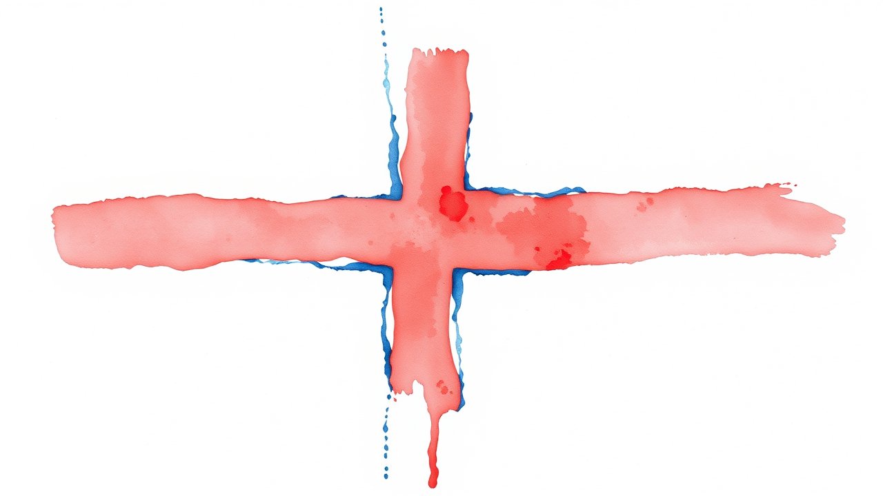 Flag of Faroe Islands 🇫🇴 in watercolor style