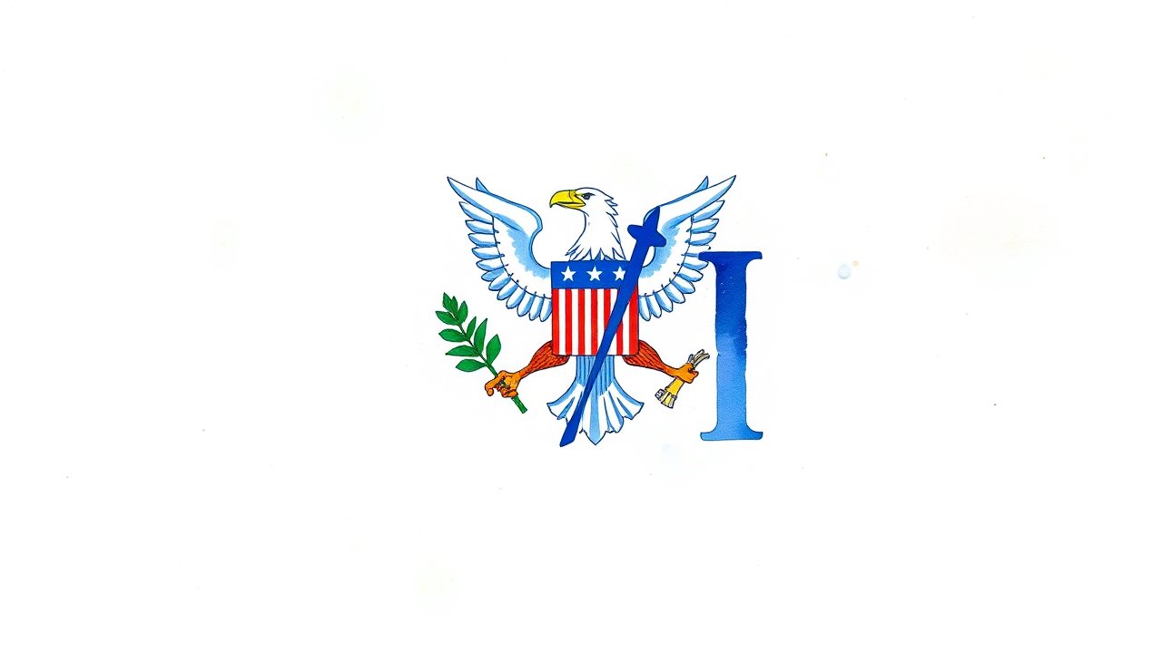 Flag of U.S. Virgin Islands 🇻🇮 in watercolor style