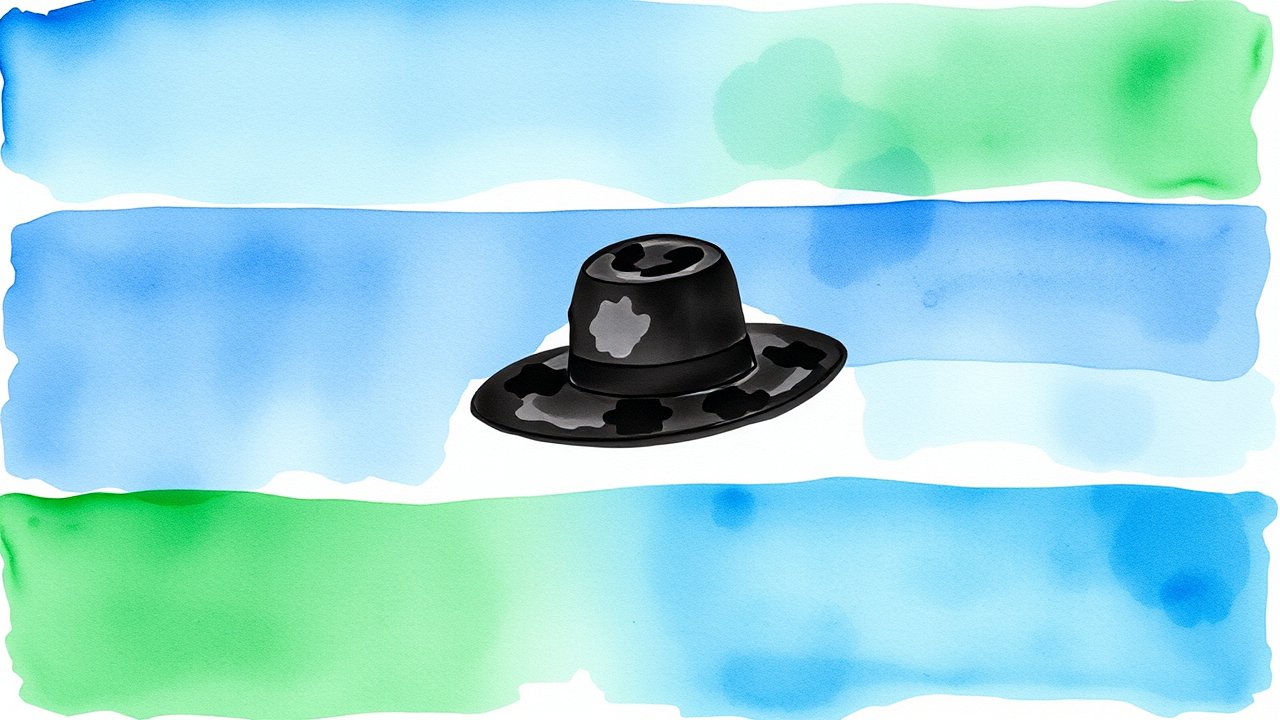 Flag of Lesotho 🇱🇸 in watercolor style