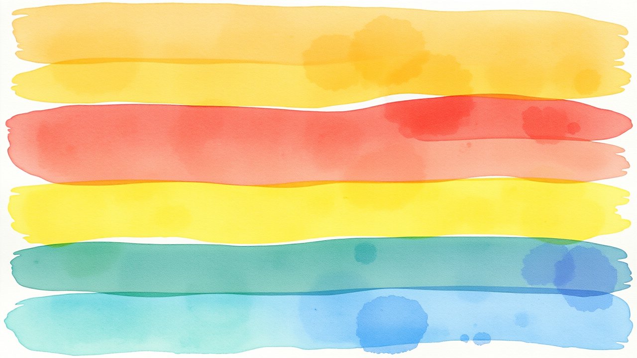 Flag of Pride 🏳️‍🌈 (Rainbow) in watercolor style