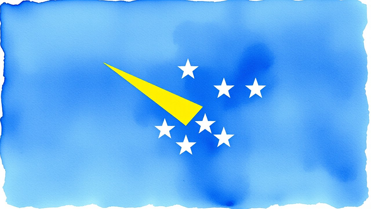 Flag of Bosnia and Herzegovina 🇧🇦 in watercolor style