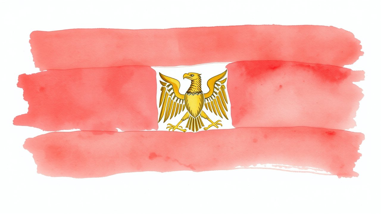 Flag of Egypt 🇪🇬 in watercolor style