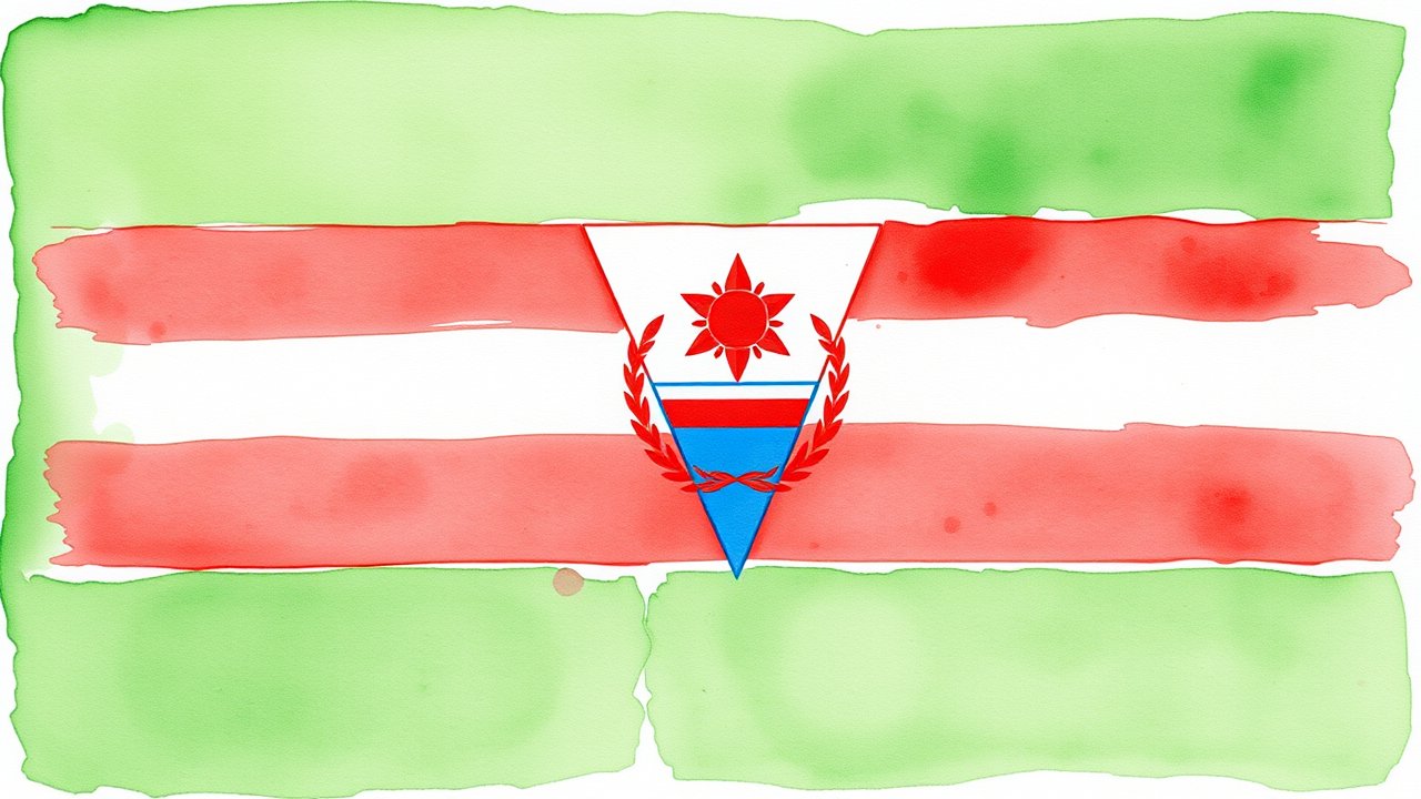 Flag of Equatorial Guinea 🇬🇶 in watercolor style