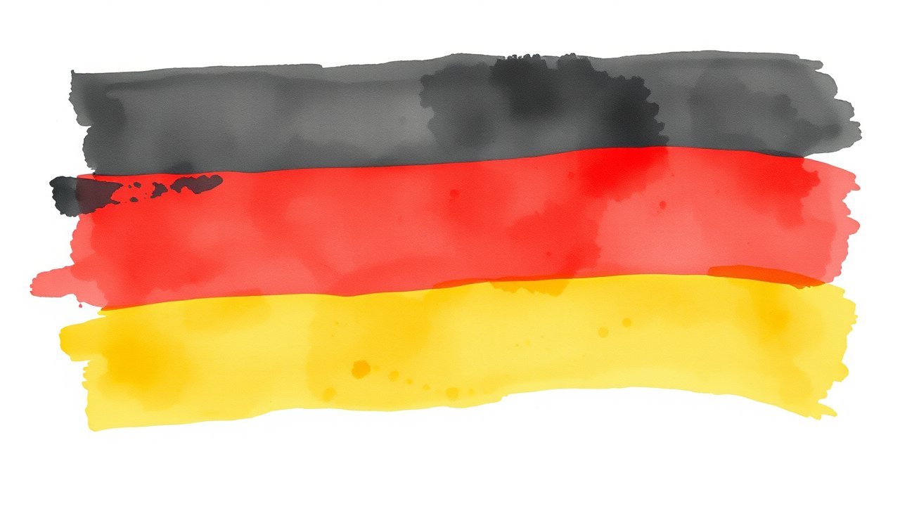 Flag of Germany 🇩🇪 in watercolor style